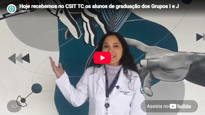 Hoje recebemos no CSIT-TC os alunos de graduação dos Grupos I e J